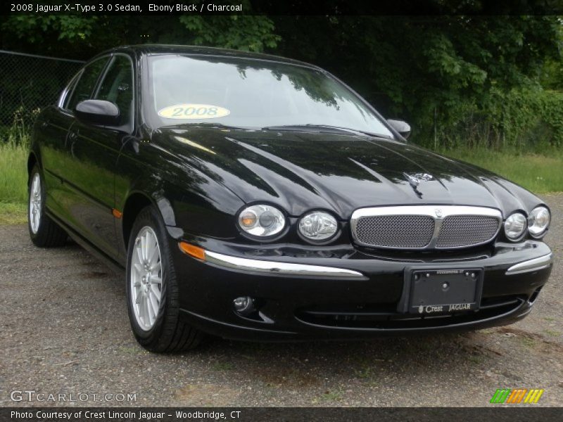 Ebony Black / Charcoal 2008 Jaguar X-Type 3.0 Sedan