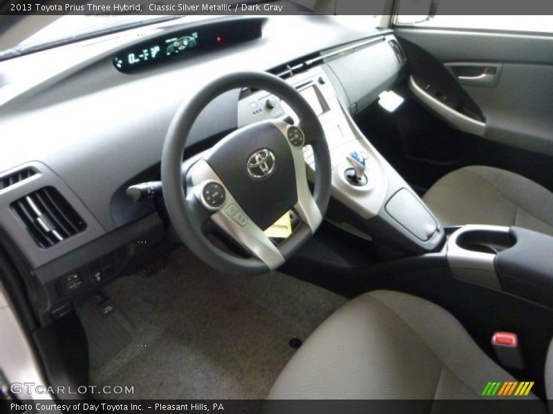 Classic Silver Metallic / Dark Gray 2013 Toyota Prius Three Hybrid