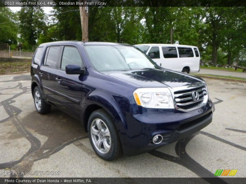 Obsidian Blue Pearl / Gray 2013 Honda Pilot EX-L 4WD