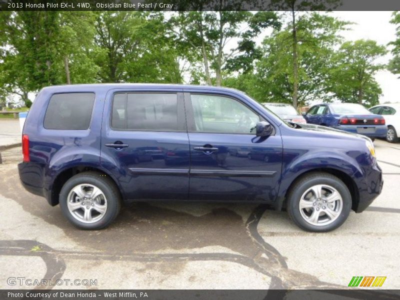 Obsidian Blue Pearl / Gray 2013 Honda Pilot EX-L 4WD