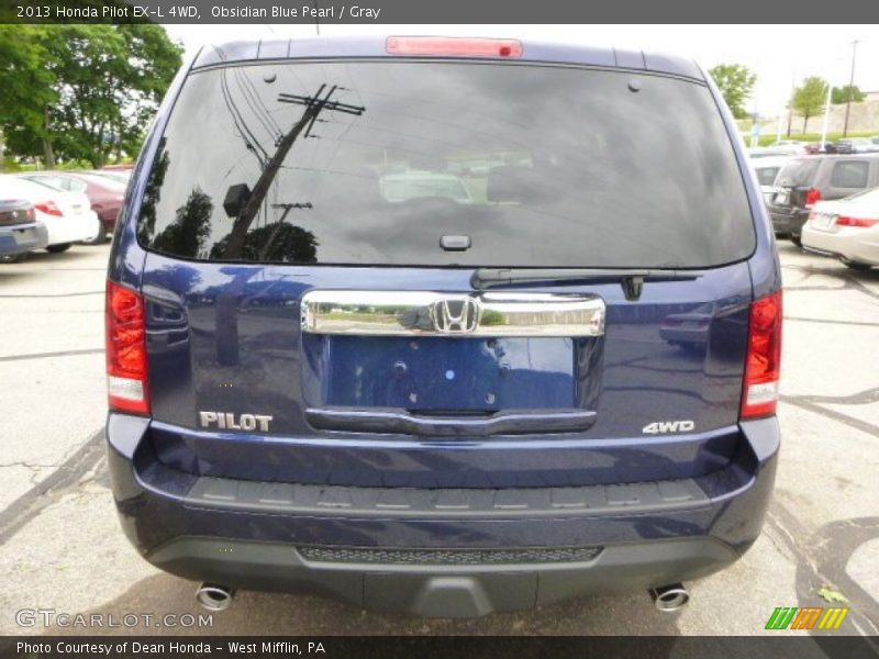 Obsidian Blue Pearl / Gray 2013 Honda Pilot EX-L 4WD