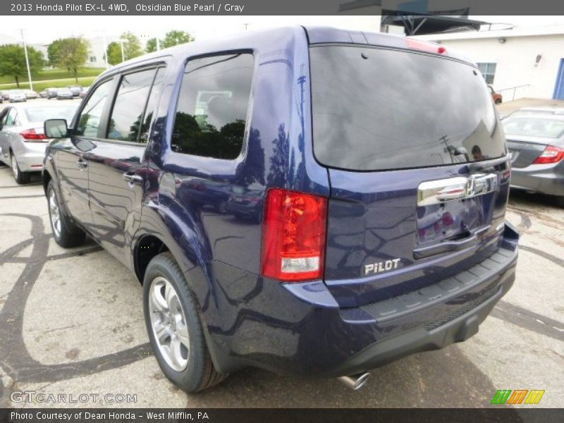 Obsidian Blue Pearl / Gray 2013 Honda Pilot EX-L 4WD