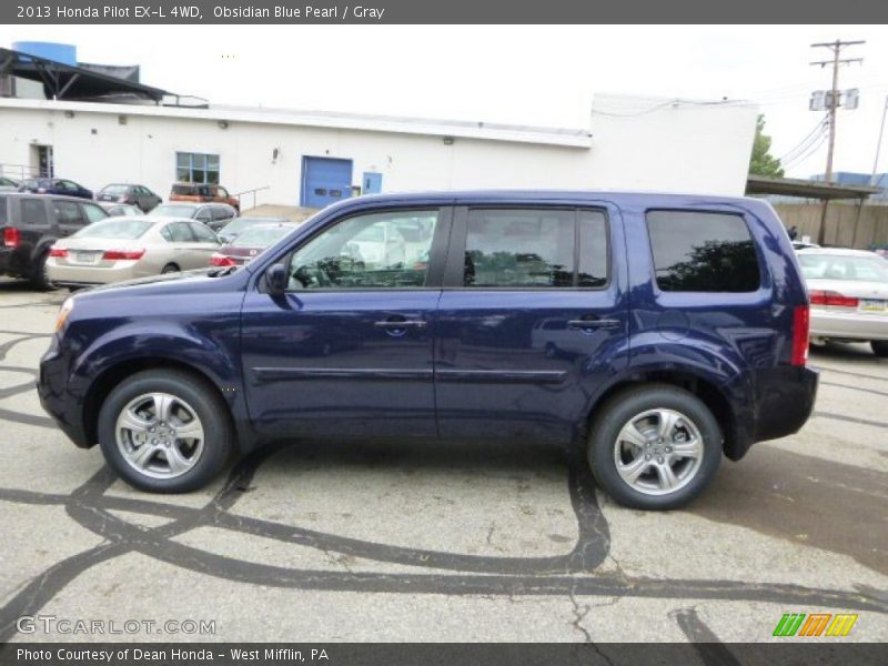 Obsidian Blue Pearl / Gray 2013 Honda Pilot EX-L 4WD