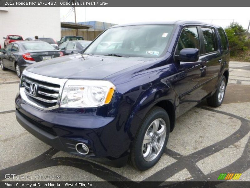 Obsidian Blue Pearl / Gray 2013 Honda Pilot EX-L 4WD
