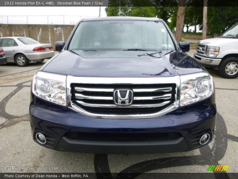 Obsidian Blue Pearl / Gray 2013 Honda Pilot EX-L 4WD