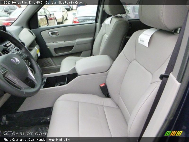 Obsidian Blue Pearl / Gray 2013 Honda Pilot EX-L 4WD