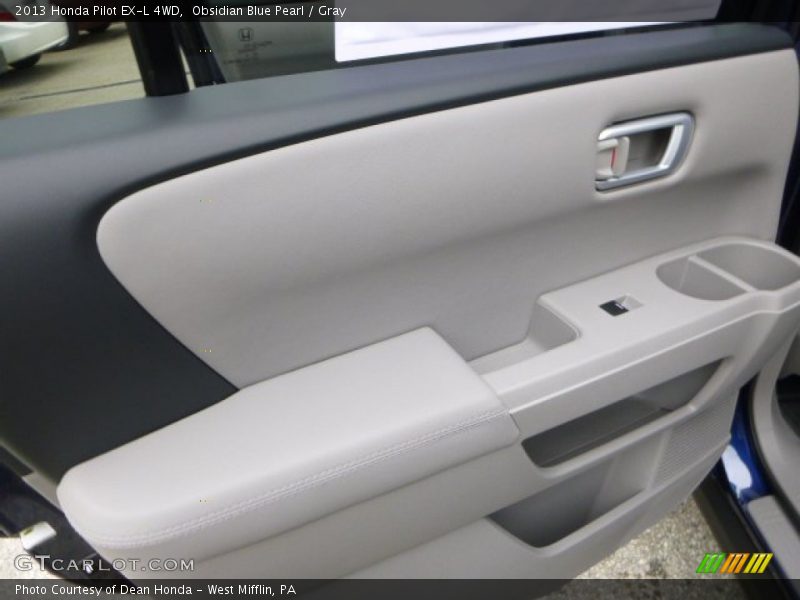 Obsidian Blue Pearl / Gray 2013 Honda Pilot EX-L 4WD