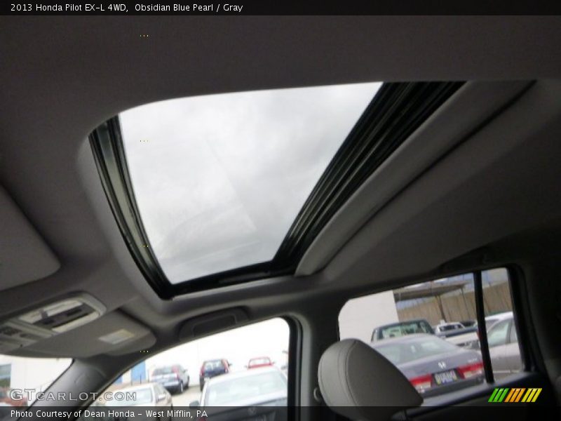 Obsidian Blue Pearl / Gray 2013 Honda Pilot EX-L 4WD