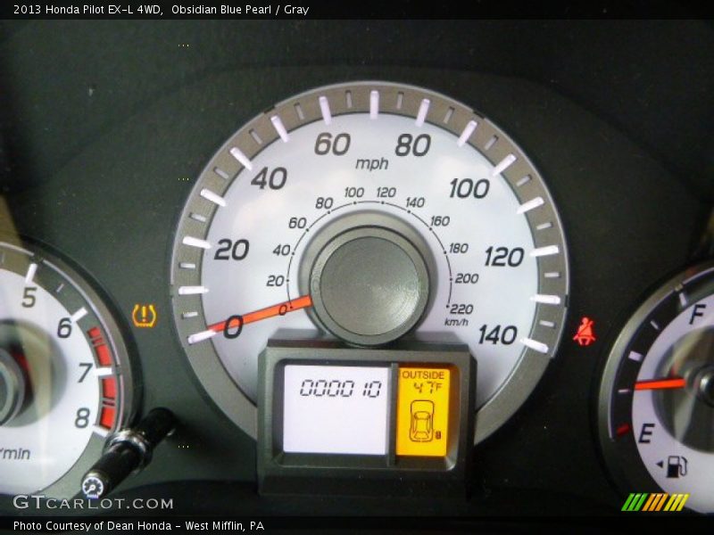 Obsidian Blue Pearl / Gray 2013 Honda Pilot EX-L 4WD