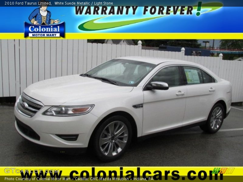 White Suede Metallic / Light Stone 2010 Ford Taurus Limited
