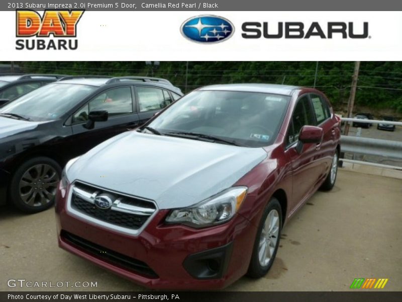Camellia Red Pearl / Black 2013 Subaru Impreza 2.0i Premium 5 Door
