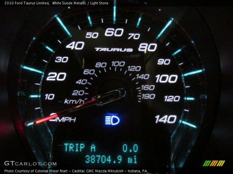 White Suede Metallic / Light Stone 2010 Ford Taurus Limited
