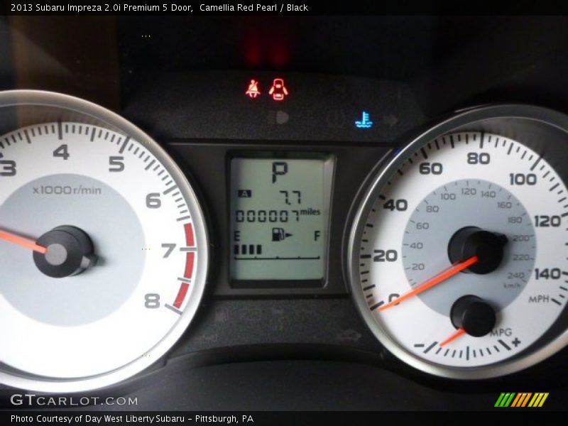 Camellia Red Pearl / Black 2013 Subaru Impreza 2.0i Premium 5 Door