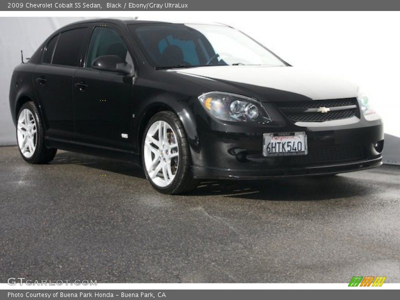 Black / Ebony/Gray UltraLux 2009 Chevrolet Cobalt SS Sedan
