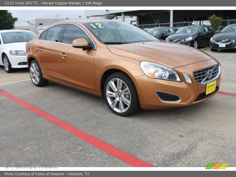 Vibrant Copper Metallic / Soft Beige 2012 Volvo S60 T5