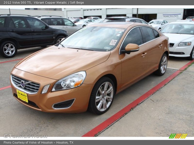 Vibrant Copper Metallic / Soft Beige 2012 Volvo S60 T5