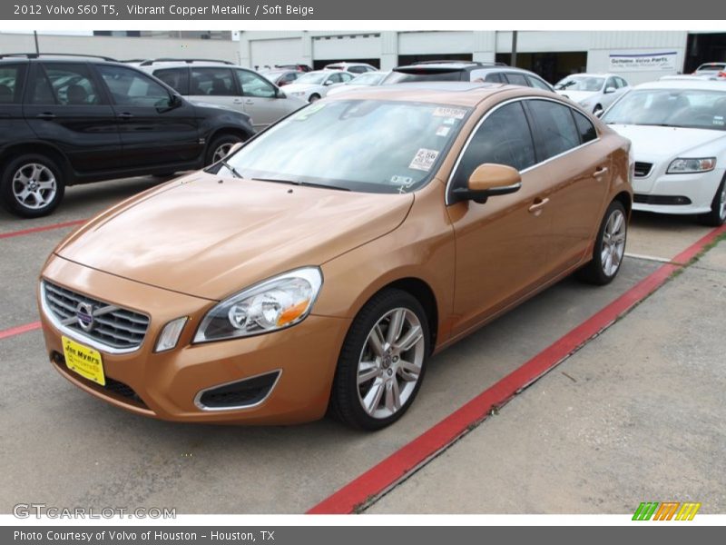 Vibrant Copper Metallic / Soft Beige 2012 Volvo S60 T5