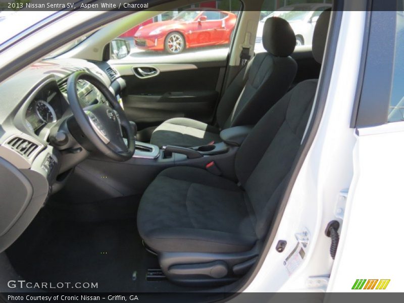 Aspen White / Charcoal 2013 Nissan Sentra SV