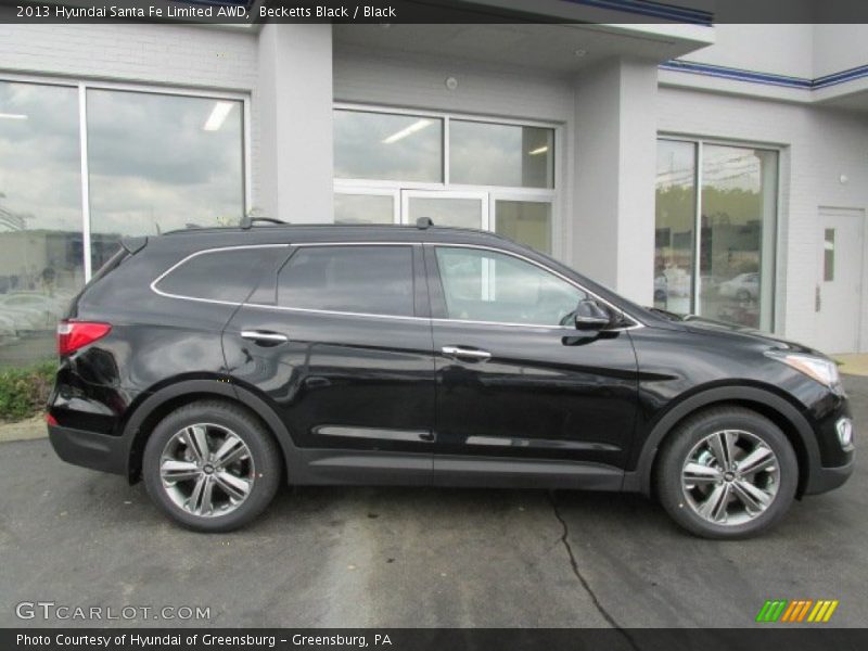 Becketts Black / Black 2013 Hyundai Santa Fe Limited AWD