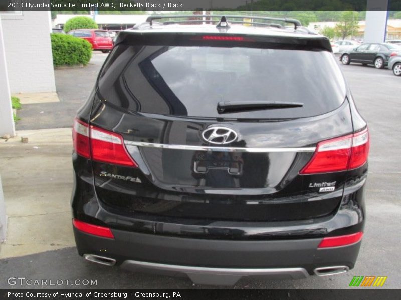 Becketts Black / Black 2013 Hyundai Santa Fe Limited AWD
