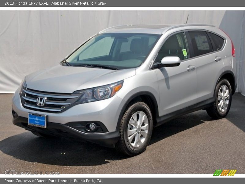 Alabaster Silver Metallic / Gray 2013 Honda CR-V EX-L