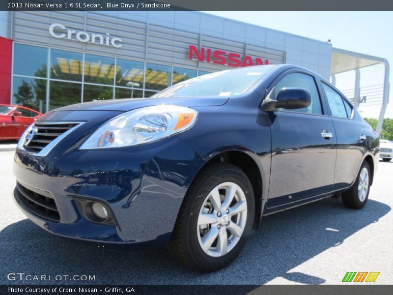 Blue Onyx / Sandstone 2013 Nissan Versa 1.6 SL Sedan