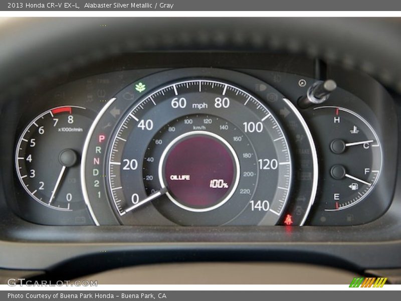 Alabaster Silver Metallic / Gray 2013 Honda CR-V EX-L