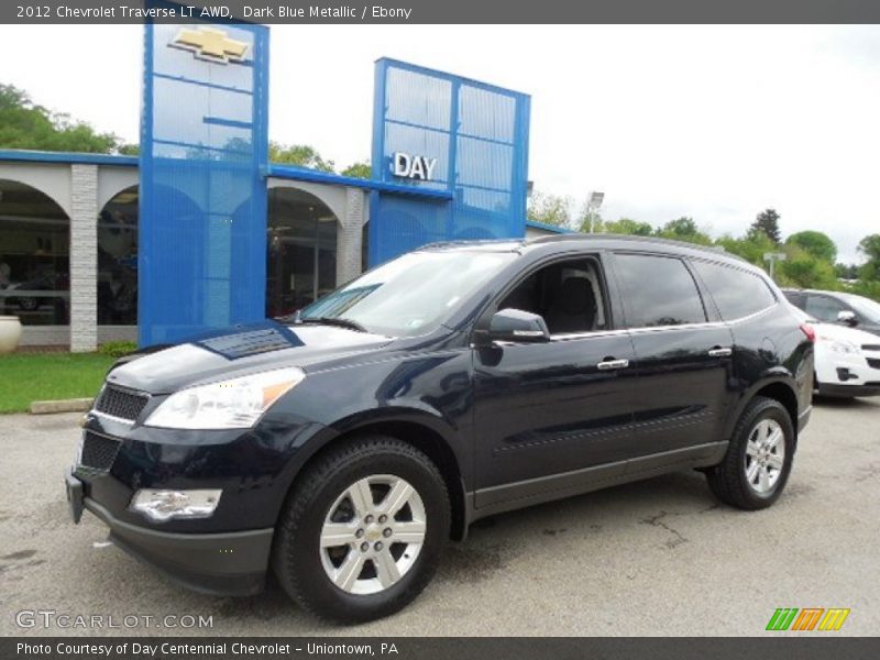 Dark Blue Metallic / Ebony 2012 Chevrolet Traverse LT AWD