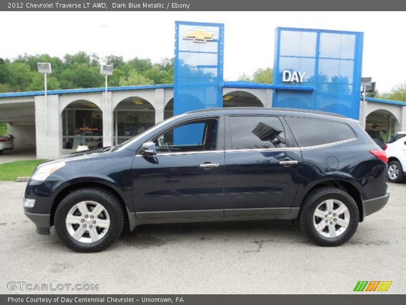 Dark Blue Metallic / Ebony 2012 Chevrolet Traverse LT AWD