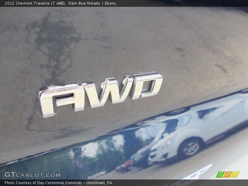 Dark Blue Metallic / Ebony 2012 Chevrolet Traverse LT AWD