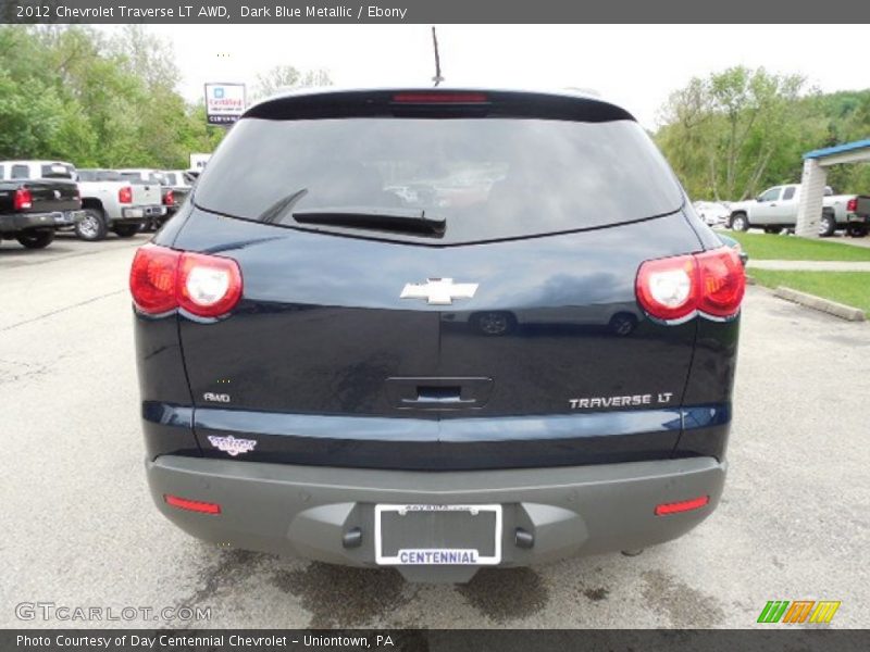 Dark Blue Metallic / Ebony 2012 Chevrolet Traverse LT AWD