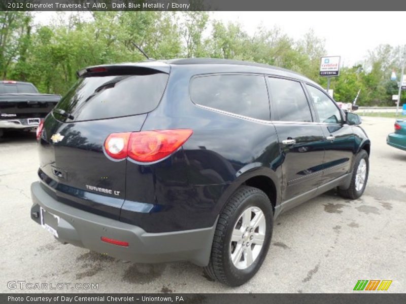 Dark Blue Metallic / Ebony 2012 Chevrolet Traverse LT AWD