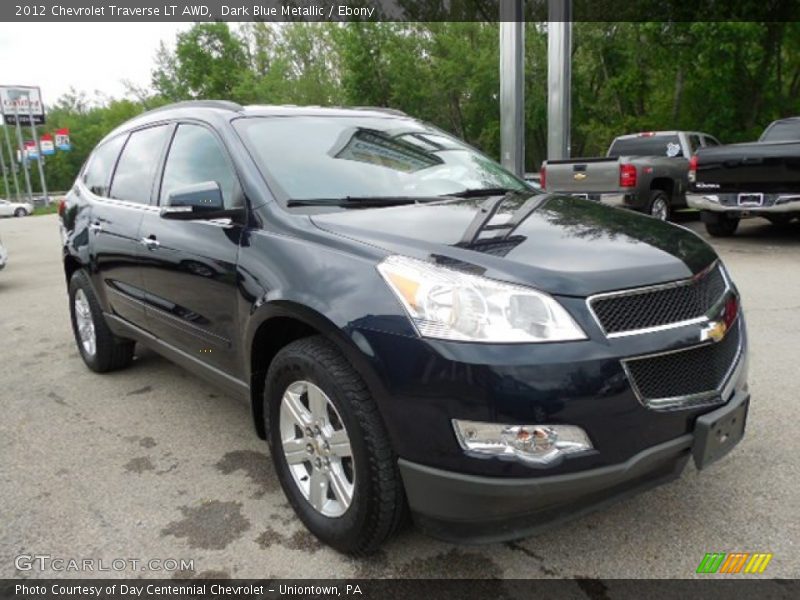 Dark Blue Metallic / Ebony 2012 Chevrolet Traverse LT AWD