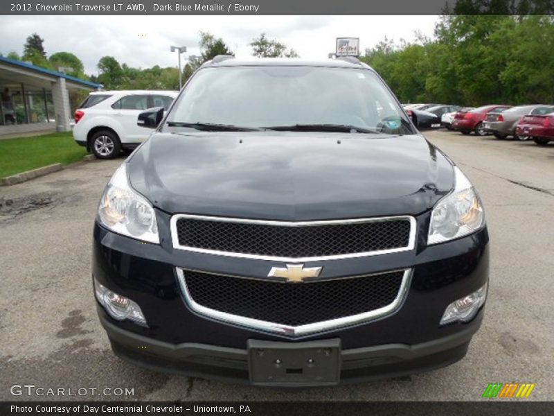 Dark Blue Metallic / Ebony 2012 Chevrolet Traverse LT AWD