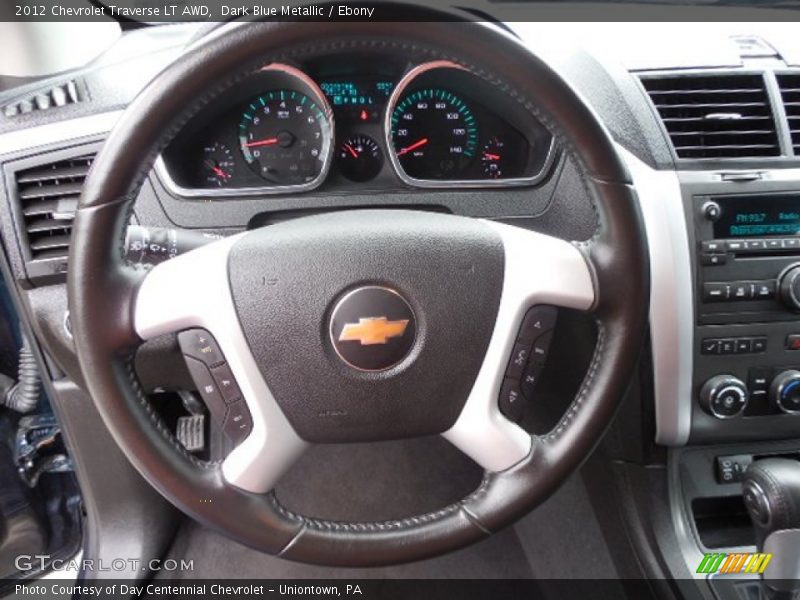 Dark Blue Metallic / Ebony 2012 Chevrolet Traverse LT AWD