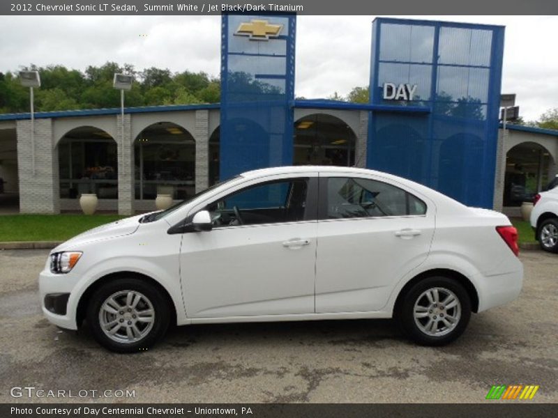 Summit White / Jet Black/Dark Titanium 2012 Chevrolet Sonic LT Sedan