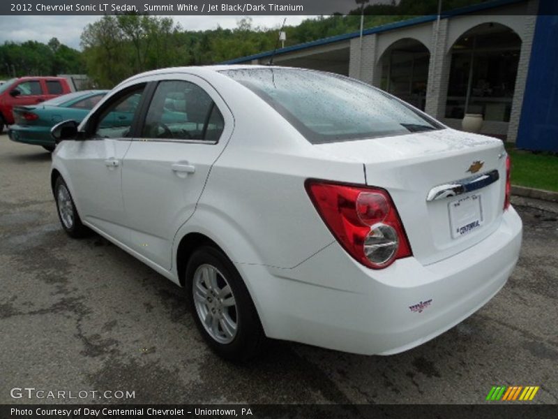 Summit White / Jet Black/Dark Titanium 2012 Chevrolet Sonic LT Sedan
