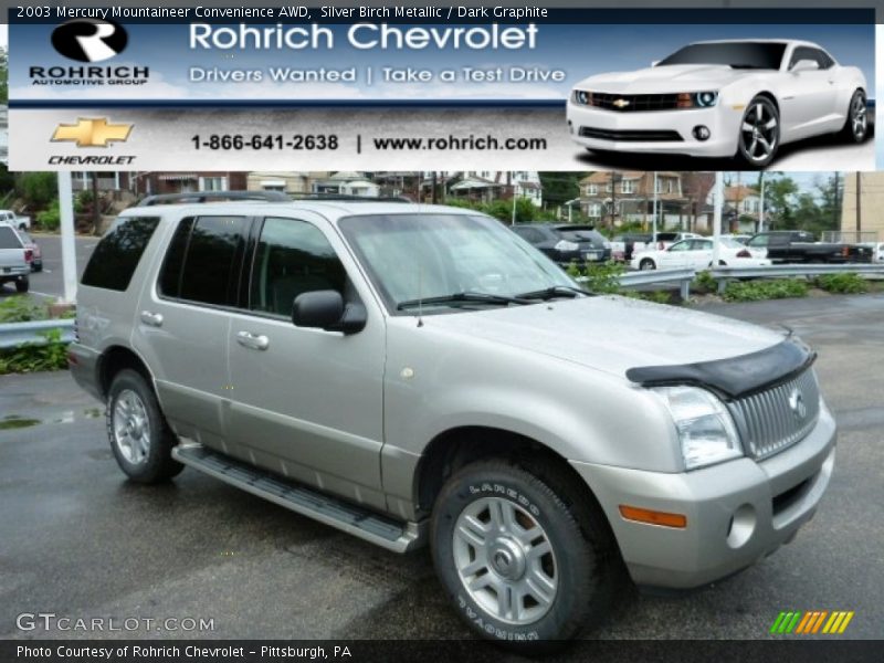 Silver Birch Metallic / Dark Graphite 2003 Mercury Mountaineer Convenience AWD