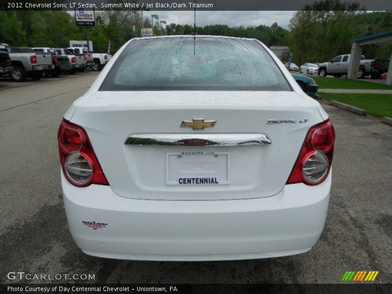 Summit White / Jet Black/Dark Titanium 2012 Chevrolet Sonic LT Sedan
