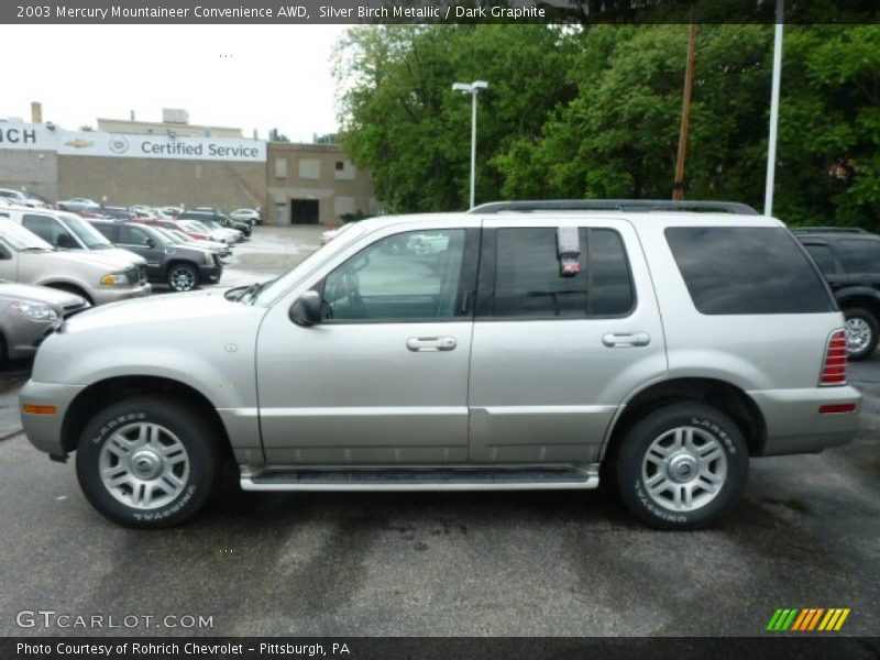 Silver Birch Metallic / Dark Graphite 2003 Mercury Mountaineer Convenience AWD
