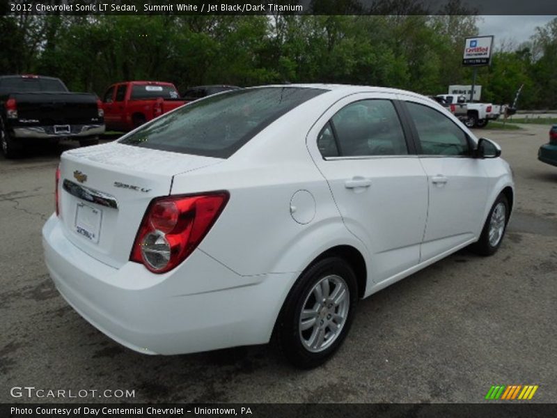Summit White / Jet Black/Dark Titanium 2012 Chevrolet Sonic LT Sedan