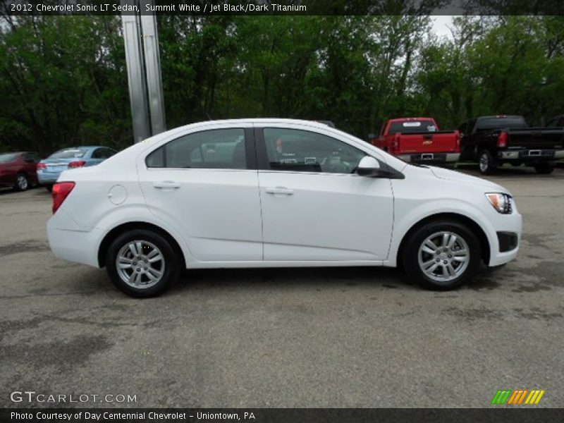 Summit White / Jet Black/Dark Titanium 2012 Chevrolet Sonic LT Sedan
