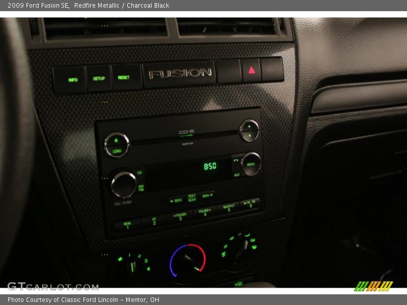 Redfire Metallic / Charcoal Black 2009 Ford Fusion SE