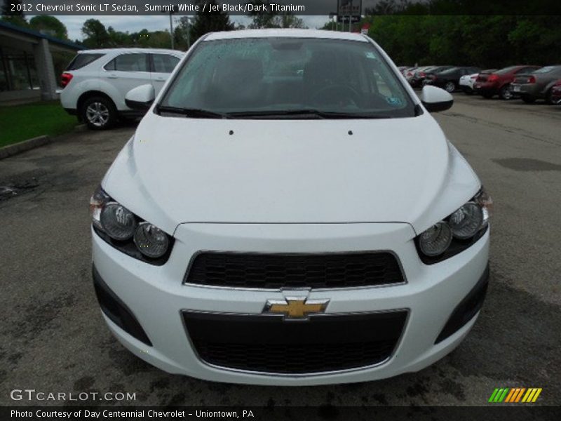 Summit White / Jet Black/Dark Titanium 2012 Chevrolet Sonic LT Sedan