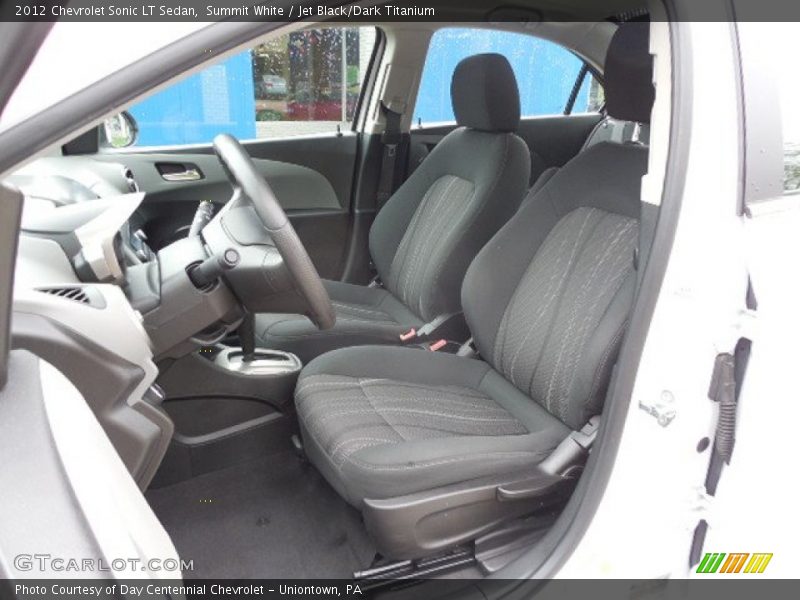 Summit White / Jet Black/Dark Titanium 2012 Chevrolet Sonic LT Sedan