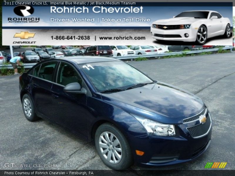 Imperial Blue Metallic / Jet Black/Medium Titanium 2011 Chevrolet Cruze LS