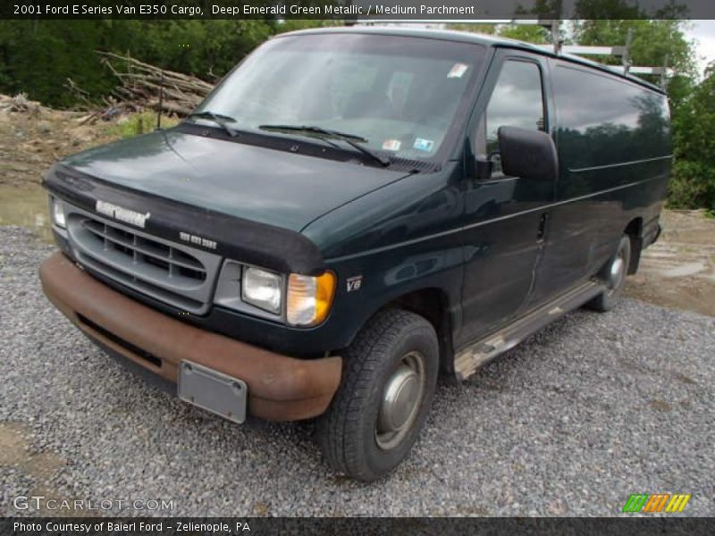 Deep Emerald Green Metallic / Medium Parchment 2001 Ford E Series Van E350 Cargo