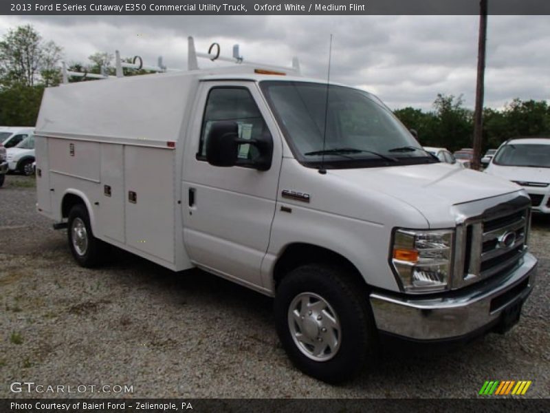 Oxford White / Medium Flint 2013 Ford E Series Cutaway E350 Commercial Utility Truck