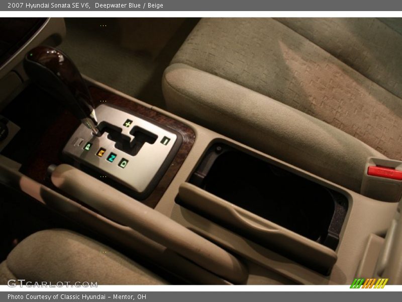 Deepwater Blue / Beige 2007 Hyundai Sonata SE V6