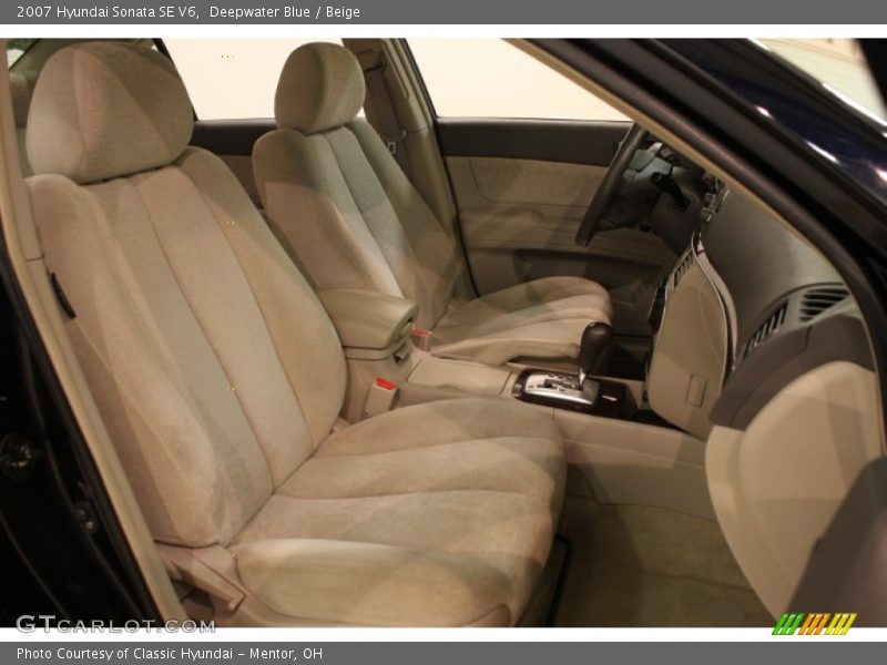 Deepwater Blue / Beige 2007 Hyundai Sonata SE V6